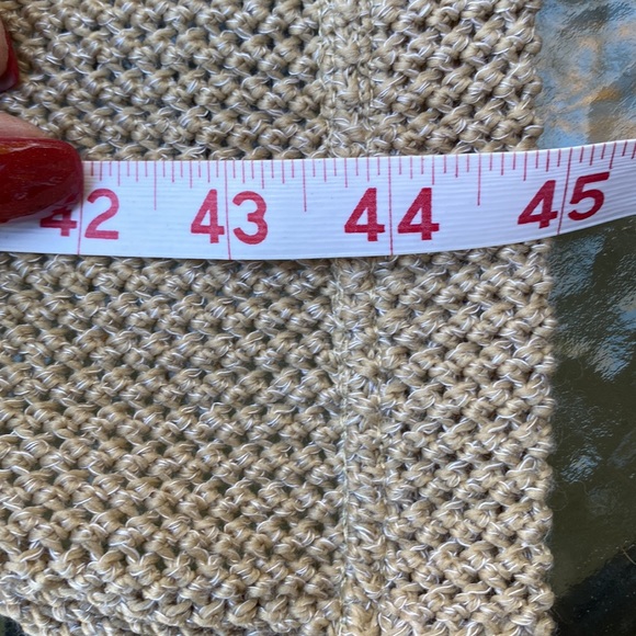 Signature Weekend Tan Loose Knit Cardigan Duster with Pockets - Picture 9 of 9